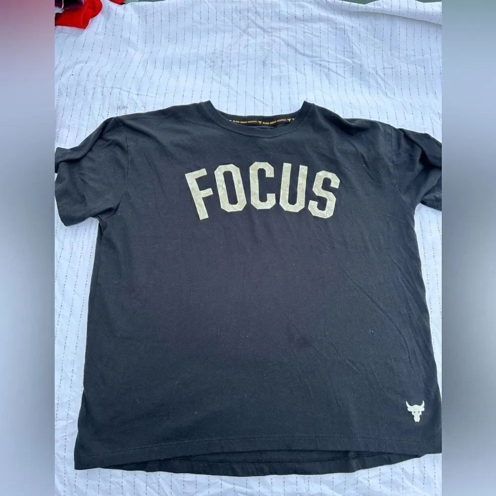 Womens Under Armour Project Rock Focus Oversized Cropped Tshirt